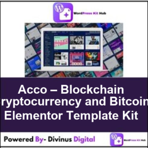 Acco – Blockchain Cryptocurrency and Bitcoin Elementor Template Kit