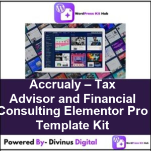 Accrualy – Tax Advisor and Financial Consulting Elementor Pro Template Kit