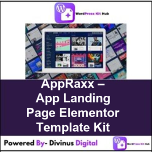 AppRaxx – App Landing Page Elementor Template Kit
