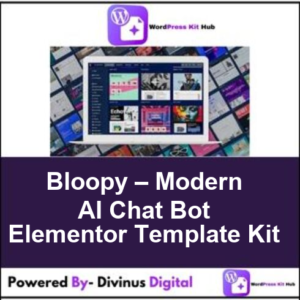 Bloopy – Modern AI Chat Bot Elementor Template Kit