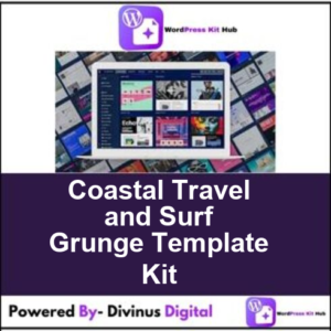Coastal Travel and Surf Grunge Template Kit