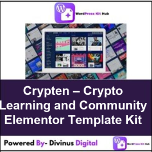 Crypten – Crypto Learning and Community Elementor Template Kit