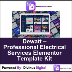 Dewatt – Professional Electrical Services Elementor Template Kit
