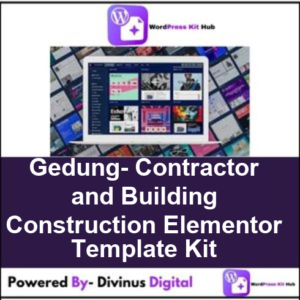 Gedung- Contractor and Building Construction Elementor Template Kit