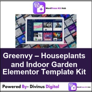 Greenvy – Houseplants and Indoor Garden Elementor Template Kit