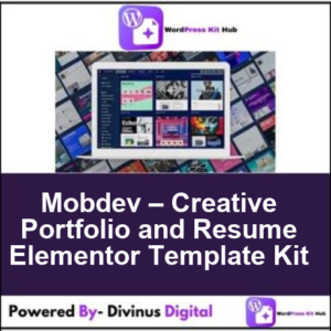 Mobdev – Creative Portfolio and Resume Elementor Template Kit