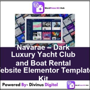 Navarae – Dark Luxury Yacht Club and Boat Rental Website Elementor Template Kit