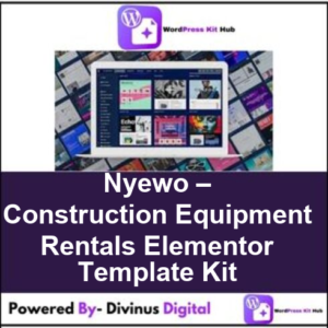 Nyewo – Construction Equipment Rentals Elementor Template Kit