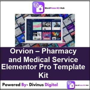 Orvion – Pharmacy and Medical Service Elementor Pro Template Kit
