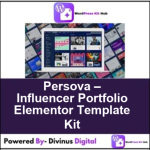 Persova – Influencer Portfolio Elementor Template Kit
