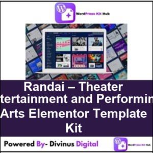 Randai – Theater Entertainment and Performing Arts Elementor Template Kit