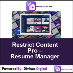Restrict Content Pro – Resume Manager