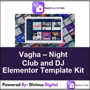 Vagha – Night Club and DJ Elementor Template Kit