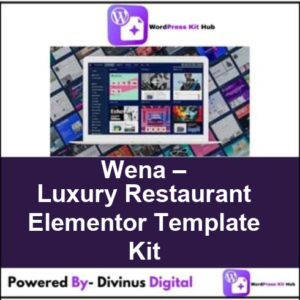 Wena – Luxury Restaurant Elementor Template Kit
