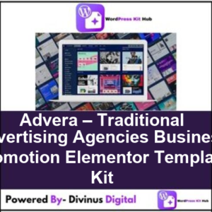 Advera – Traditional Advertising Agencies Business Promotion Elementor Template Kit