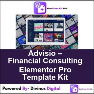 Advisio – Financial Consulting Elementor Pro Template Kit
