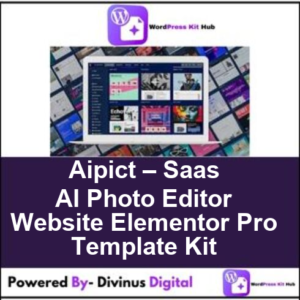 Aipict – Saas AI Photo Editor Website Elementor Pro Template Kit