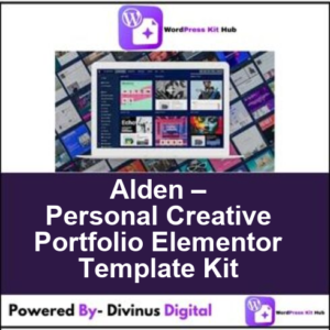 Alden – Personal Creative Portfolio Elementor Template Kit
