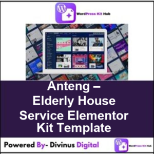 Anteng – Elderly House Service Elementor Kit Template