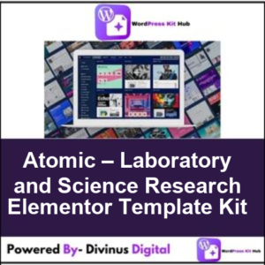 Atomic – Laboratory and Science Research Elementor Template Kit