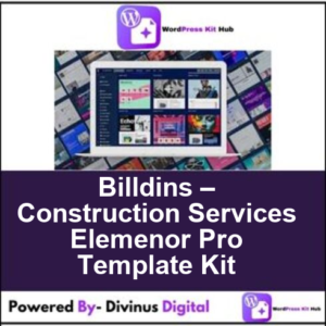 Billdins – Construction Services Elemenor Pro Template Kit