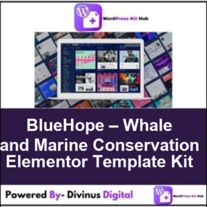 BlueHope – Whale and Marine Conservation Elementor Template Kit