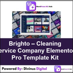 Brighto – Cleaning Service Company Elementor Pro Template Kit