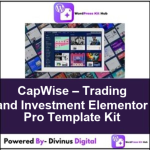 CapWise – Trading and Investment Elementor Pro Template Kit