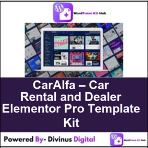CarAlfa – Car Rental and Dealer Elementor Pro Template Kit
