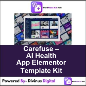 Carefuse – AI Health App Elementor Template Kit