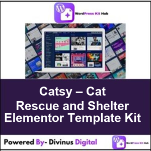 Catsy – Cat Rescue and Shelter Elementor Template Kit