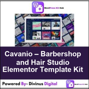 Cavanio – Barbershop and Hair Studio Elementor Template Kit