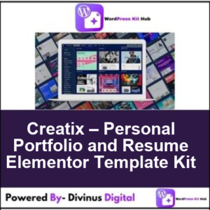 Creatix – Personal Portfolio and Resume Elementor Template Kit