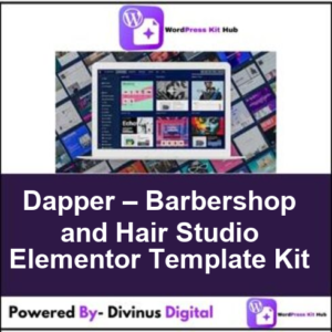 Dapper – Barbershop and Hair Studio Elementor Template Kit