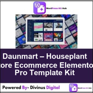 Daunmart – Houseplant Store Ecommerce Elementor Pro Template Kit
