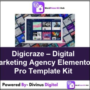 Digicraze – Digital Marketing Agency Elementor Pro Template Kit