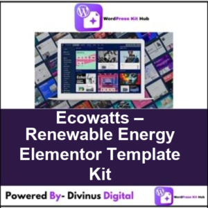 Ecowatts – Renewable Energy Elementor Template Kit