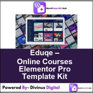 Eduqe – Online Courses Elementor Pro Template Kit