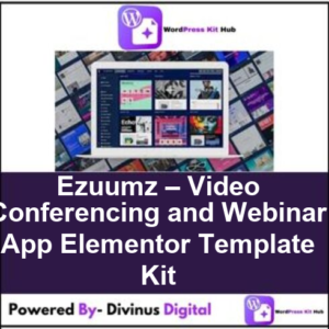 Ezuumz – Video Conferencing and Webinar App Elementor Template Kit