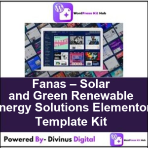 Fanas – Solar and Green Renewable Energy Solutions Elementor Template Kit