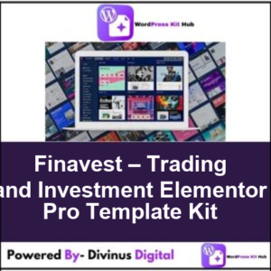 Finavest – Trading and Investment Elementor Pro Template Kit
