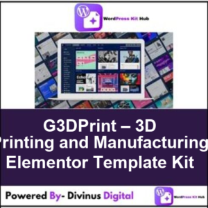 G3DPrint – 3D Printing and Manufacturing Elementor Template Kit