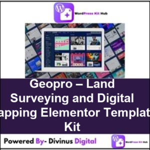 Geopro – Land Surveying and Digital Mapping Elementor Template Kit