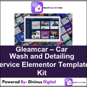 Gleamcar – Car Wash and Detailing Service Elementor Template Kit