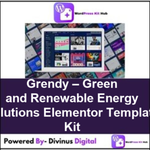 Grendy – Green and Renewable Energy Solutions Elementor Template Kit