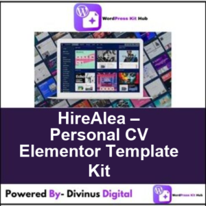 HireAlea – Personal CV Elementor Template Kit