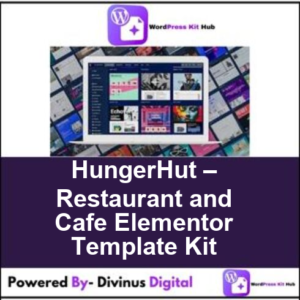 HungerHut – Restaurant and Cafe Elementor Template Kit