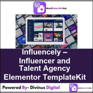 Influencely – Influencer and Talent Agency Elementor TemplateKit