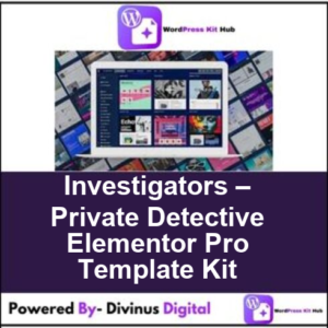 Investigators – Private Detective Elementor Pro Template Kit