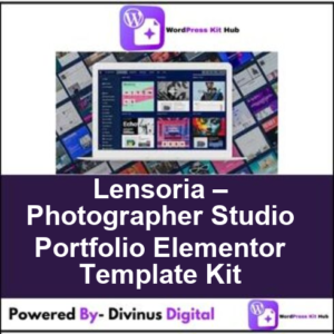Lensoria – Photographer Studio Portfolio Elementor Template Kit